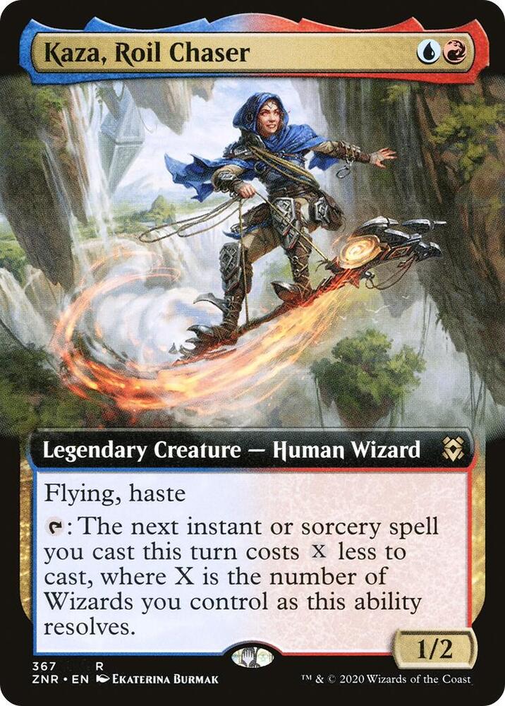 Kaza, Roil Chaser (Extended Art) (367) [Zendikar Rising] [Extended Art]