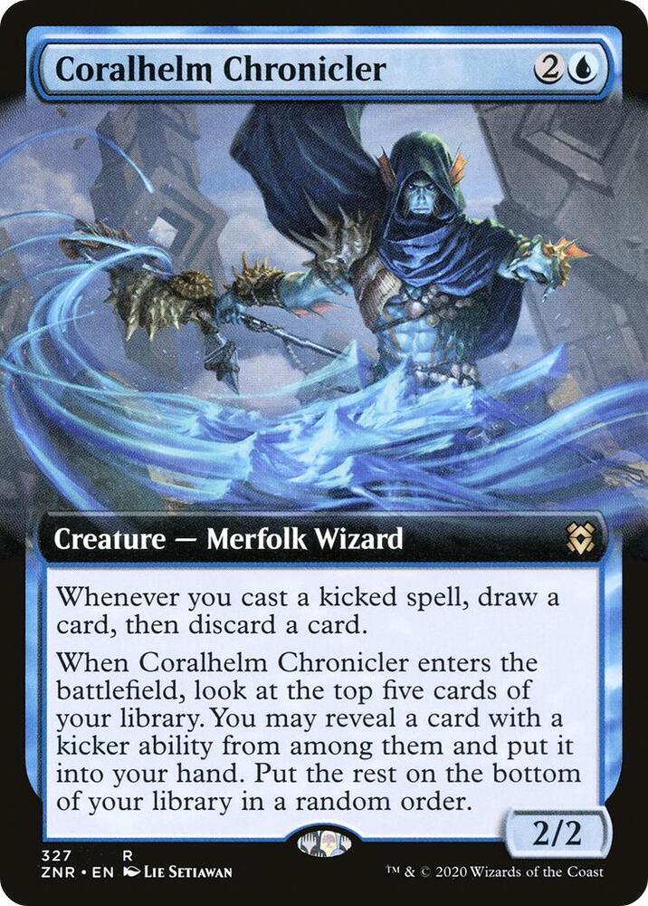 Coralhelm Chronicler (Extended Art) (327) [Zendikar Rising] [Extended Art]