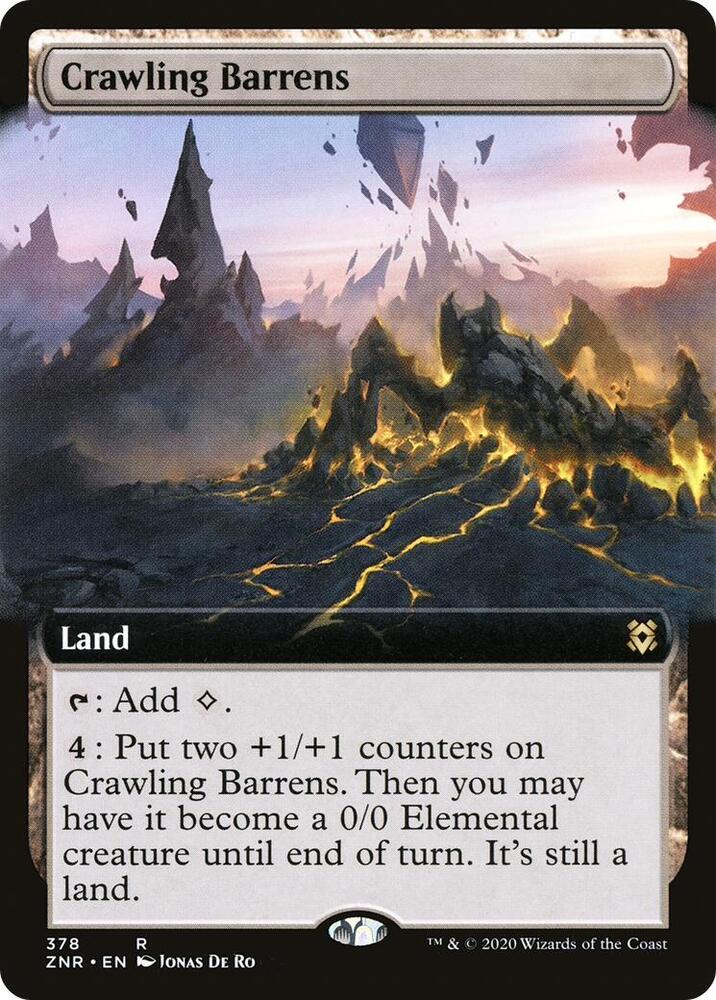 Crawling Barrens (Extended Art) (378) [Zendikar Rising] [Extended Art]