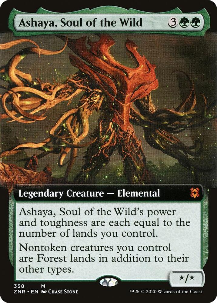 Ashaya, Soul of the Wild (Extended Art) (358) [Zendikar Rising] [Extended Art]