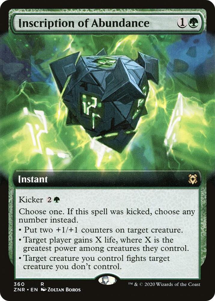 Inscription of Abundance (Extended Art) (360) [Zendikar Rising] [Extended Art]