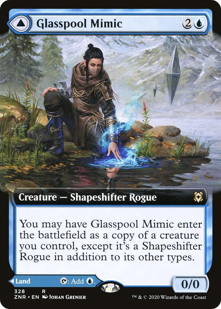 Glasspool Mimic (Extended Art) (328) [Zendikar Rising] [Extended Art]