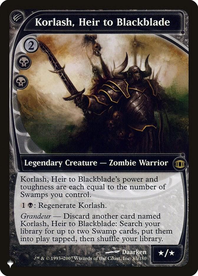 Korlash, Heir to Blackblade (87/180) [The List]