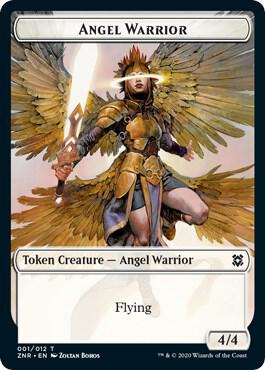 Angel Warrior // Plant Double-Sided Token (1 // 8) [Zendikar Rising]