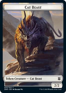 Cat Beast // Construct Double-Sided Token (3 // 10) [Zendikar Rising]