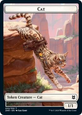 Cat // Copy Double-Sided Token (2 // 12) [Zendikar Rising]