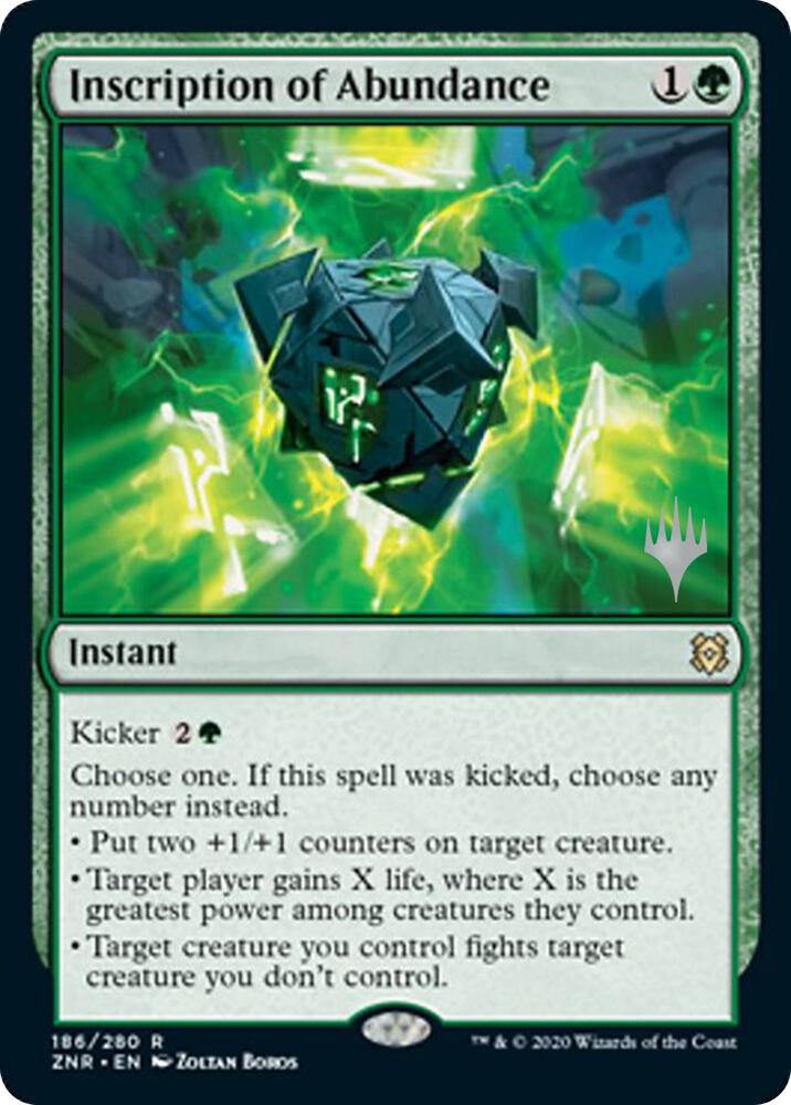 Inscription of Abundance (186) [Zendikar Rising Promos]