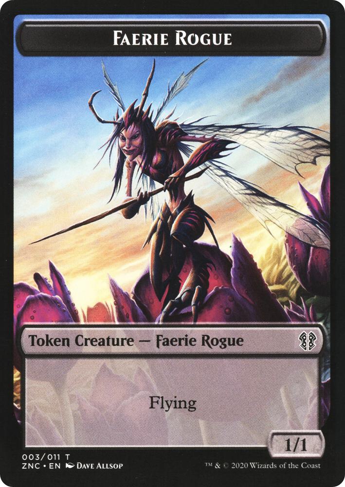 Faerie Rogue // Germ Double-Sided Token (3 // 4) [Zendikar Rising Commander]