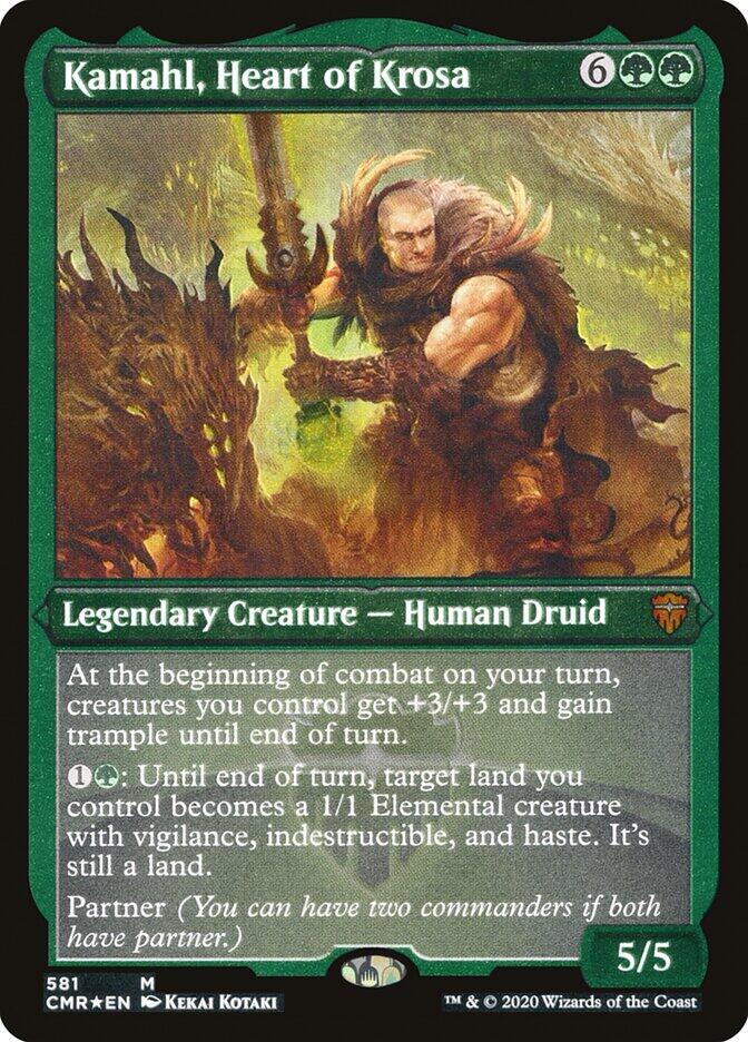 Kamahl, Heart of Krosa (Foil Etched) (581) [Commander Legends] [Etched]