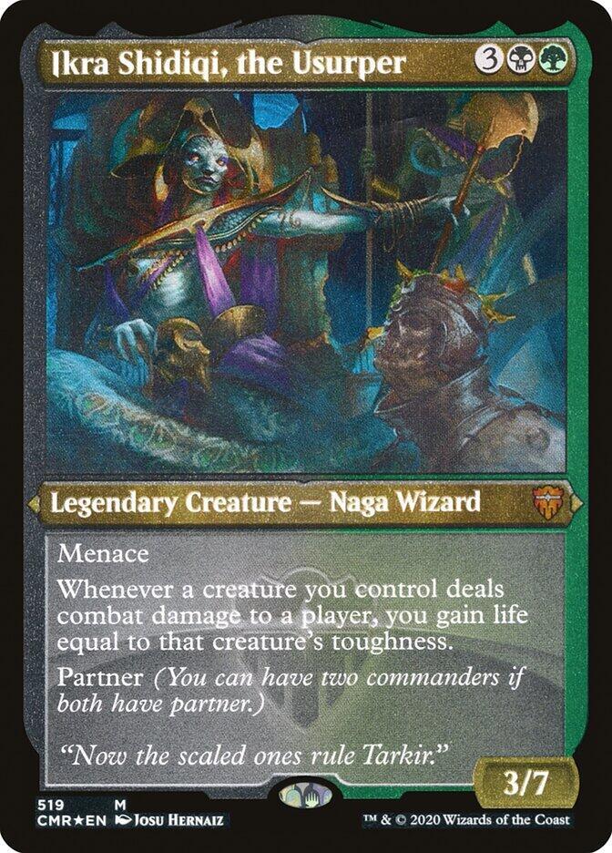 Ikra Shidiqi, the Usurper (Foil Etched) (519) [Commander Legends] [Etched]