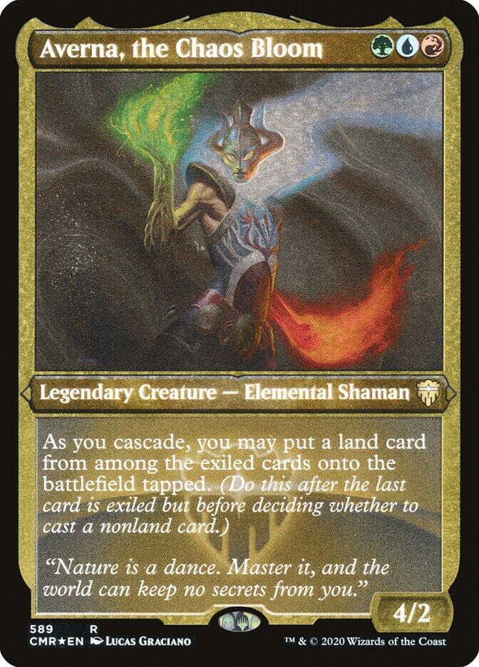 Averna, the Chaos Bloom (Foil Etched) (589) [Commander Legends] [Etched]