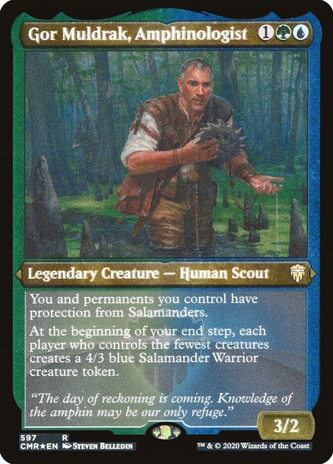 Gor Muldrak, Amphinologist (Foil Etched) (597) [Commander Legends] [Etched]