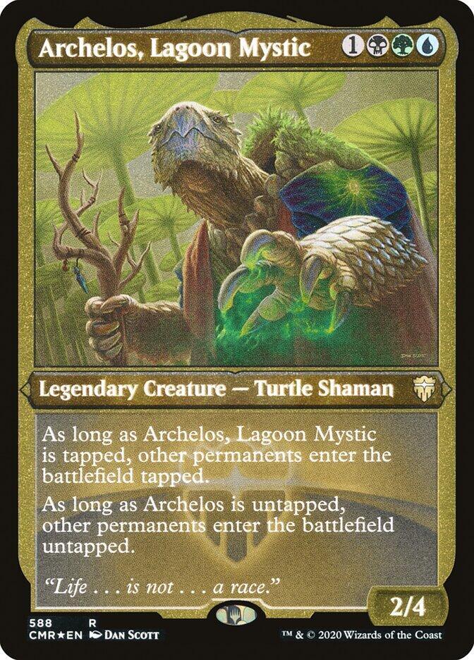 Archelos, Lagoon Mystic (Foil Etched) (588) [Commander Legends] [Etched]