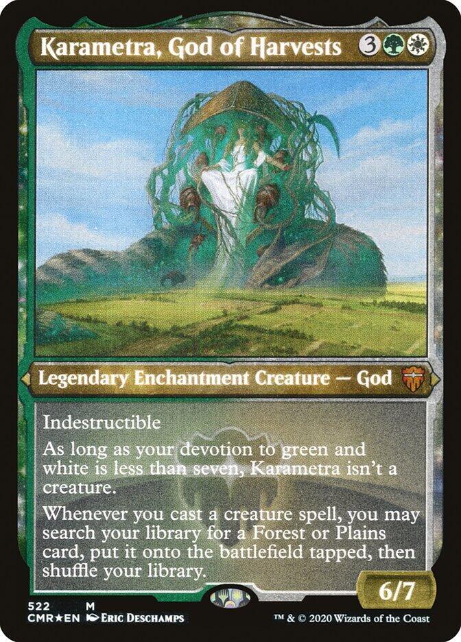 Karametra, God of Harvests (Foil Etched) (522) [Commander Legends] [Etched]