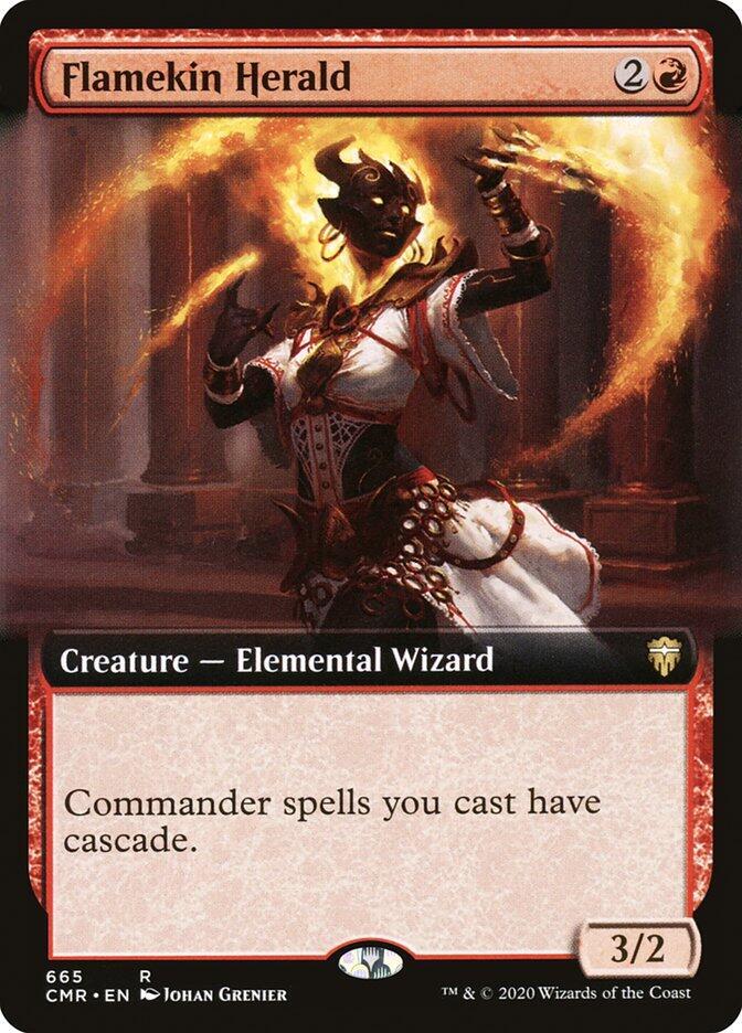 Flamekin Herald (Extended Art) (665) [Commander Legends] [Extended Art]