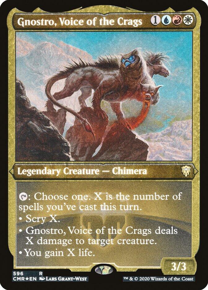 Gnostro, Voice of the Crags (Foil Etched) (596) [Commander Legends] [Etched]