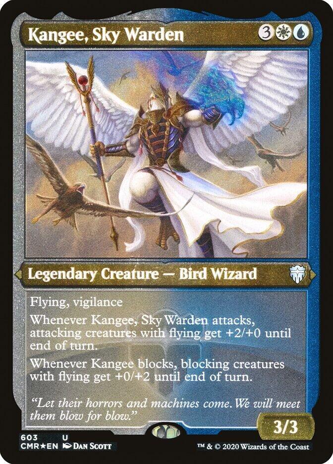 Kangee, Sky Warden (Foil Etched) (603) [Commander Legends] [Etched]