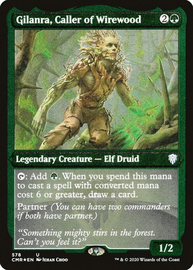 Gilanra, Caller of Wirewood (Foil Etched) (578) [Commander Legends] [Etched]