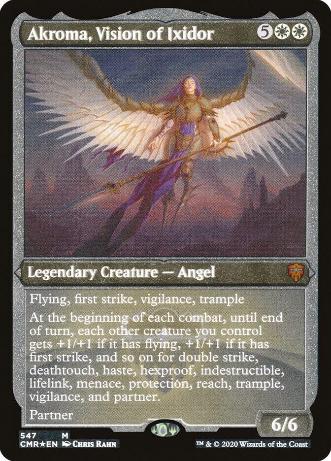 Akroma, Vision of Ixidor (Foil Etched) (547) [Commander Legends] [Etched]