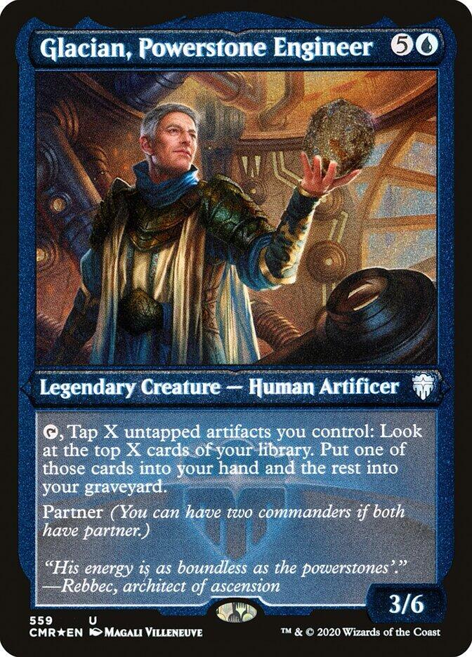 Glacian, Powerstone Engineer (Foil Etched) (559) [Commander Legends] [Etched]