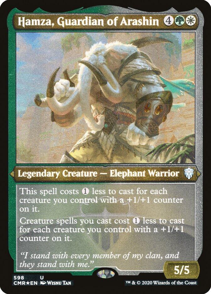Hamza, Guardian of Arashin (Foil Etched) (598) [Commander Legends] [Etched]