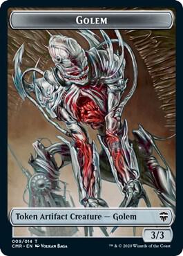 Golem // Rock Double-Sided Token (9 // 11) [Commander Legends]