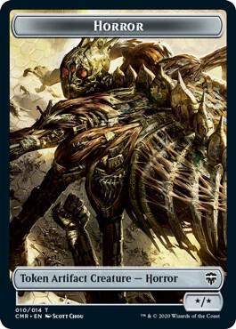 Horror // Zombie Double-Sided Token (10 // 6) [Commander Legends]