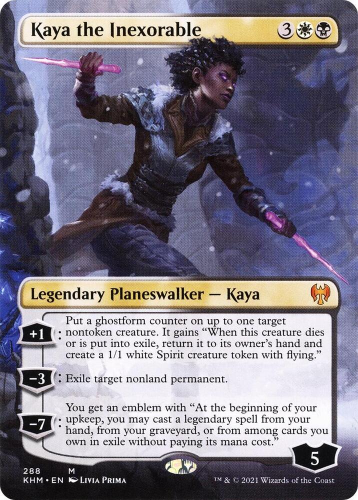 Kaya the Inexorable (Borderless) (288) [Kaldheim] [Borderless]