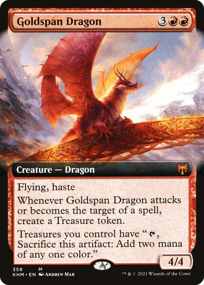 Goldspan Dragon (Extended Art) (358) [Kaldheim] [Extended Art]