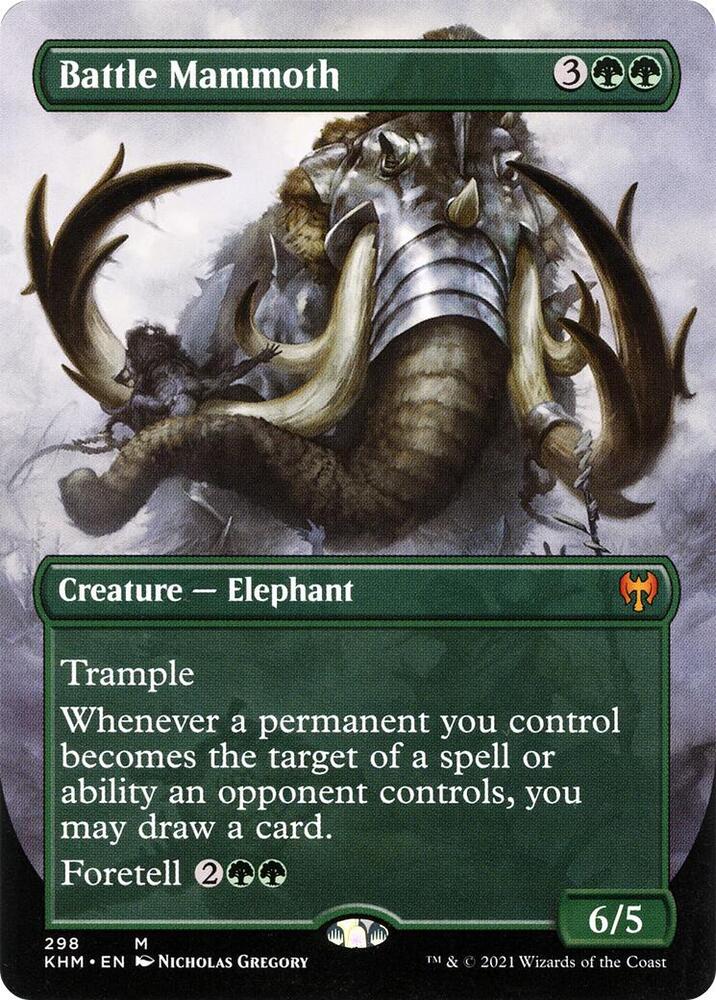 Battle Mammoth (Borderless) (298) [Kaldheim] [Borderless]