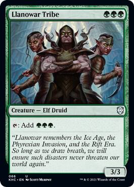 Llanowar Tribe (66) [Kaldheim Commander]