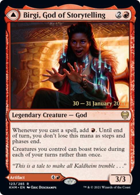 Birgi, God of Storytelling (123) [Prerelease Cards]