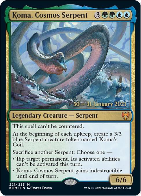 Koma, Cosmos Serpent (221) [Prerelease Cards]