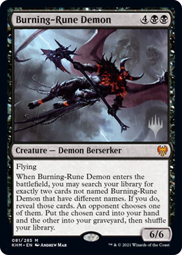 Burning-Rune Demon (81) [Kaldheim Promos]
