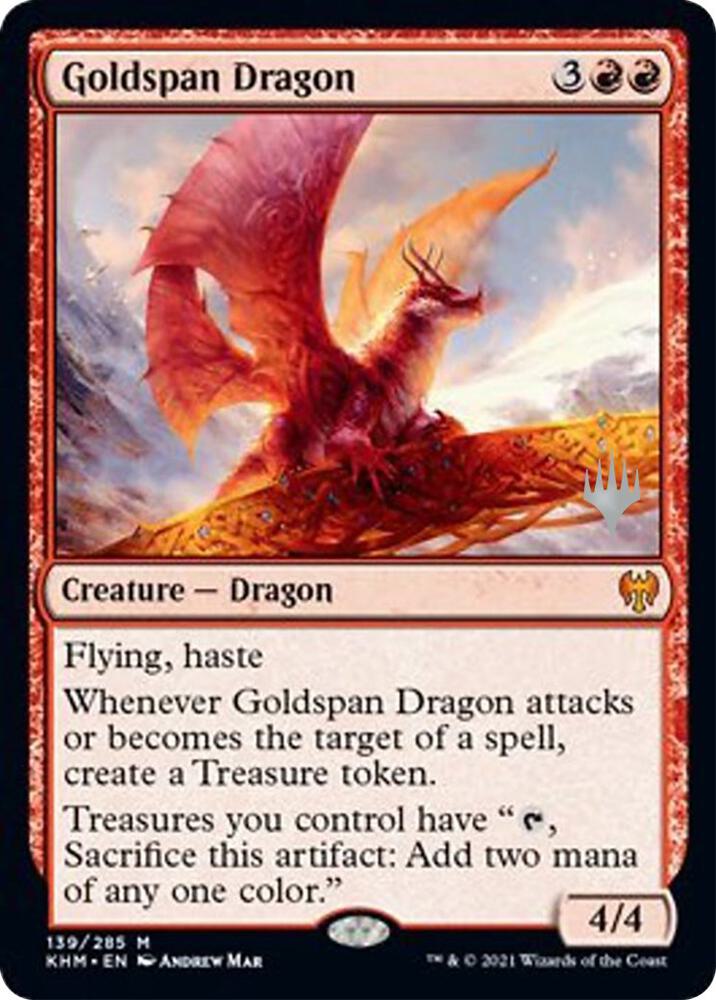 Goldspan Dragon (139) [Kaldheim Promos]