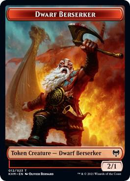 Dwarf Berserker // Giant Wizard Double-Sided Token (12 // 6) [Kaldheim]