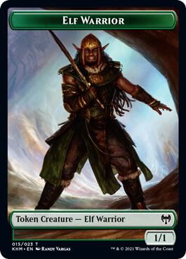 Elf Warrior // Replicated Ring Double-Sided Token (15 // 18) [Kaldheim]