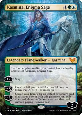 Kasmina, Enigma Sage (Borderless) (279) [Strixhaven: School of Mages] [Borderless]