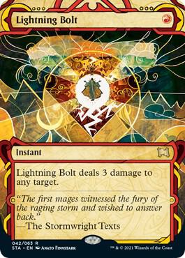 Lightning Bolt (42) [Strixhaven Mystical Archive] [Showcase, Borderless]