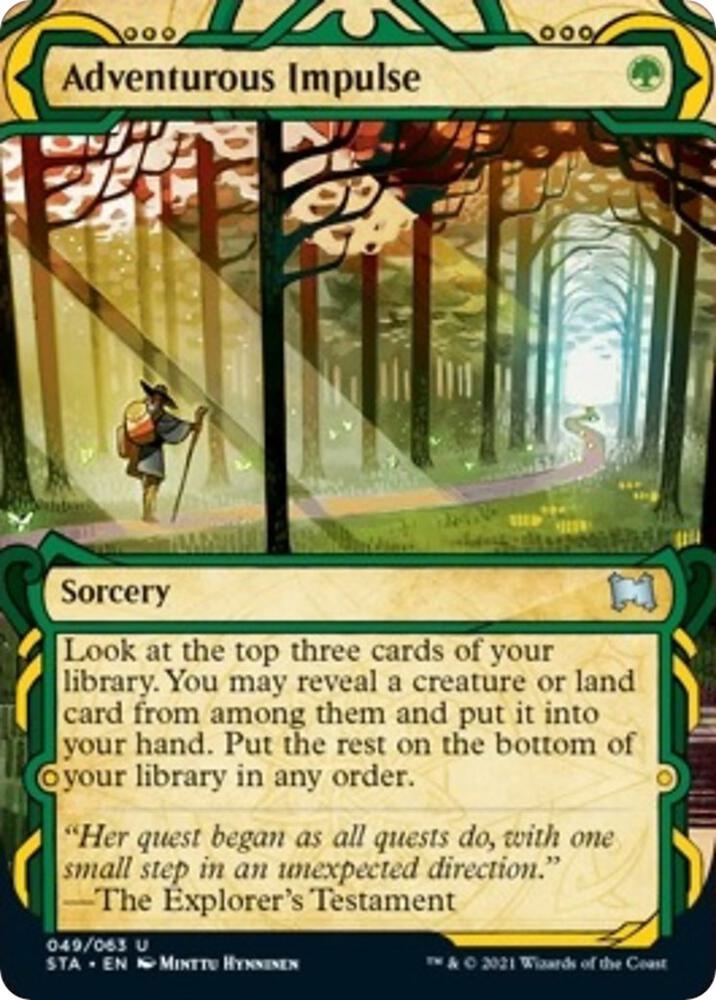 Adventurous Impulse (49) [Strixhaven Mystical Archive] [Showcase, Borderless]