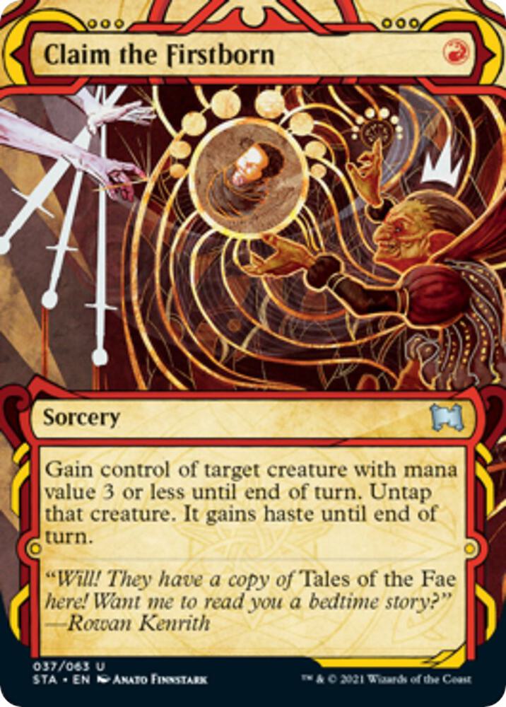 Claim the Firstborn (37) [Strixhaven Mystical Archive] [Showcase, Borderless]