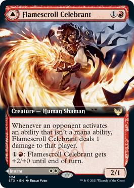 Flamescroll Celebrant (Extended Art) (324) [Strixhaven: School of Mages] [Extended Art]