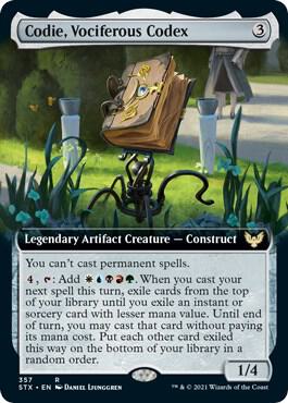 Codie, Vociferous Codex (Extended Art) (357) [Strixhaven: School of Mages] [Extended Art]