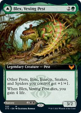 Blex, Vexing Pest (Extended Art) (322) [Strixhaven: School of Mages] [Extended Art]