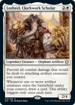 Losheel, Clockwork Scholar (18) [Commander 2021]