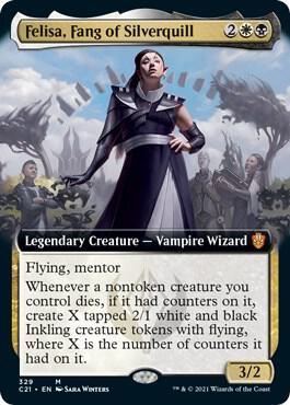 Felisa, Fang of Silverquill (Extended Art) (329) [Commander 2021] [Extended Art]