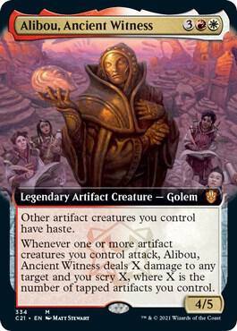 Alibou, Ancient Witness (Extended Art) (334) [Commander 2021] [Extended Art]