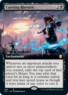 Cunning Rhetoric (Extended Art) (365) [Commander 2021] [Extended Art]