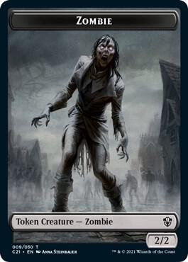 Zombie // Horror Double-Sided Token (9 // 8) [Commander 2021]