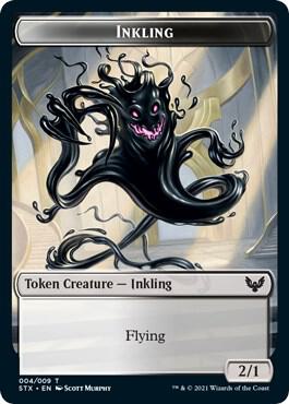 Inkling (4) // Treasure (7) Double-sided Token (4 // 7) [Strixhaven: School of Mages]